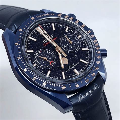 omega speedmaster automatic blue|omega moonphase watch price.